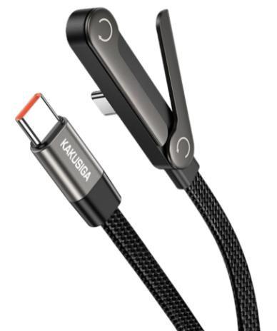 KAKUSIGA KSC-1033 240W charging data cable with holder (Type-C to Type-C)