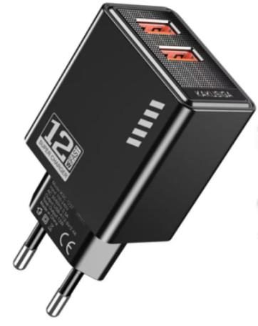 KAKUSIGA KSC-1237 dual port charger Private Model (EU) (Separated Packing) 400PCS/Carton Per Color