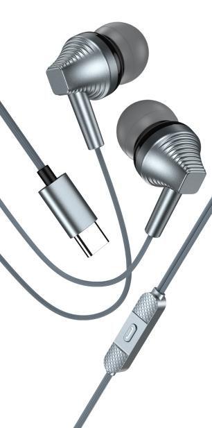 KAKUSIGA KSC-1309 type-C universal digital earphones with mic (Type-C)