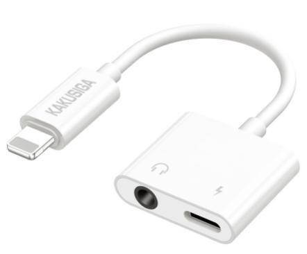 KAKUSIGA KSC-1427 Lightning to Lightning+3.5 digital audio converter