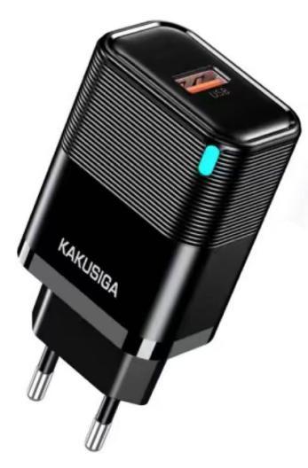 KAKUSIGA KSC-1687 22.5W Custom-Molded Charger with LED (EU)
