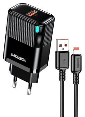 KAKUSIGA KSC-1688 22.5W Custom-Molded Charger Set with LED Lightning (EU)