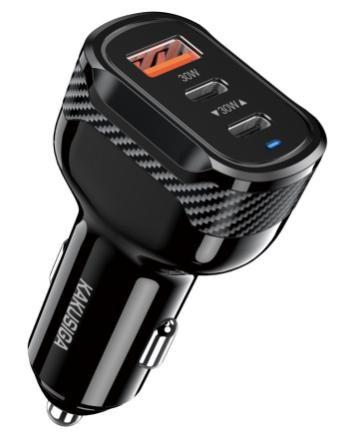 KAKUSIGA KSC-1974 60W three-port (2C1A) car charger