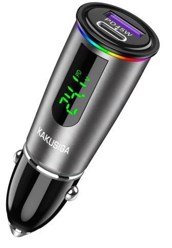 KAKUSIGA KSC-2000 75W dual-port Digital Display car charger
