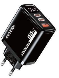 KAKUSIGA KSC-2218 PD65W Digital Display Three-Port Charger Private Mold(EU)