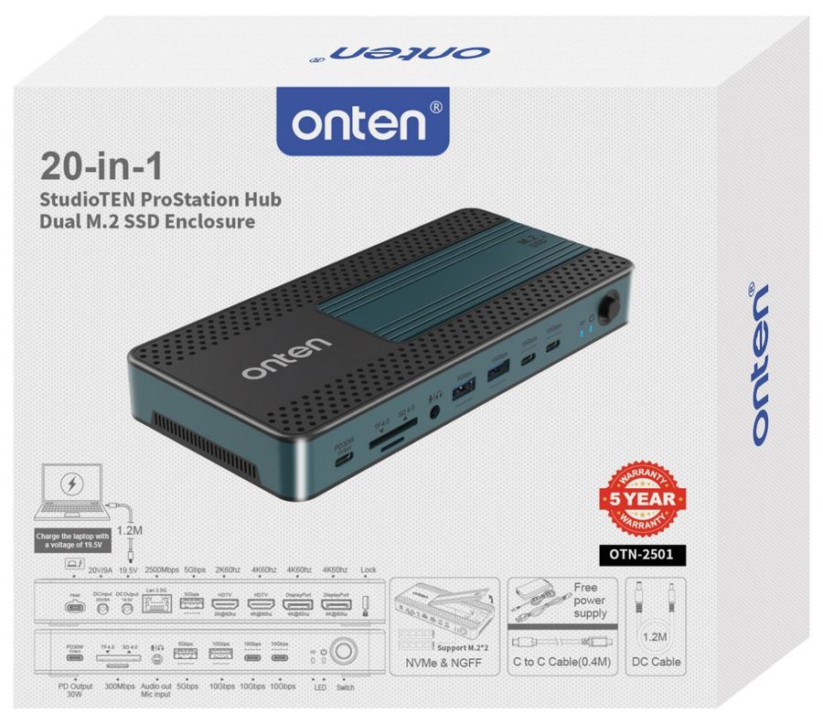 ONTEN OTN-2501 20 in 1 Docking Station