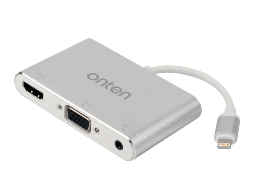ONTEN OTN-7585C LTning to VGA+VGA+ audio 31 screen mirroring adapter