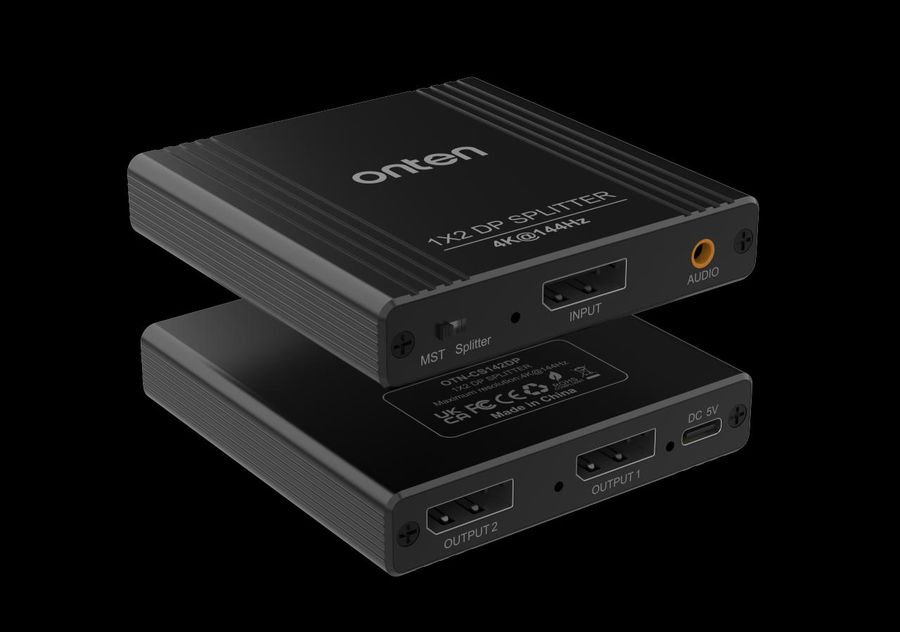 ONTEN OTN-CS142DP DP 1.4 Splitter 1X2 with Audio 4K@144Hz DP1.4