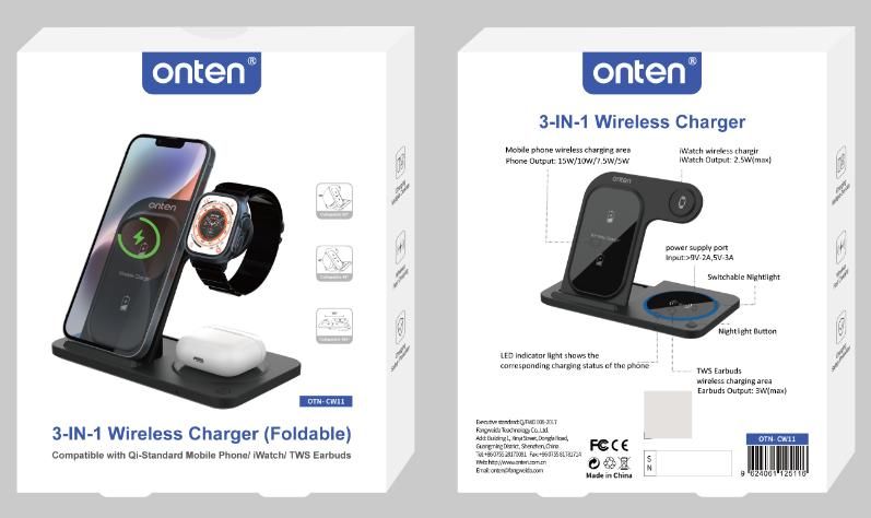 ONTEN OTN-CW11 3-in-1 Wireless charging bracket