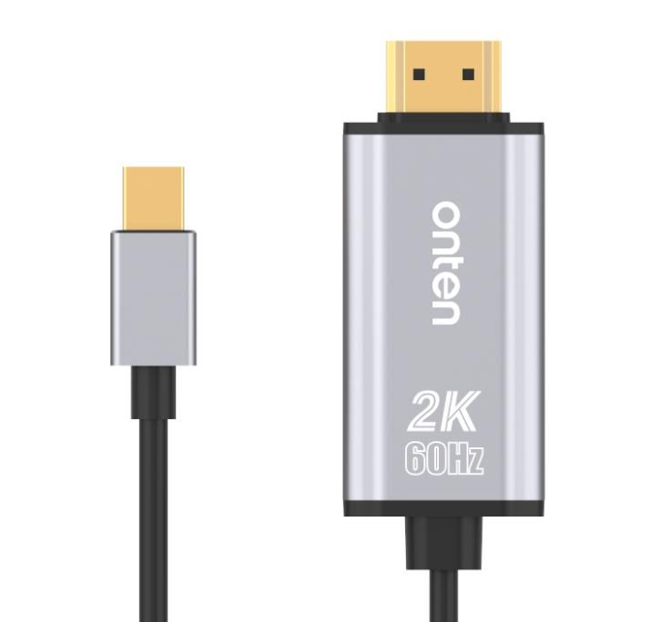 ONTEN OTN-DP201 DP 2k1080p MiniDP (DisplayPort) Male (Input) to HDMI Male (Out) Cable