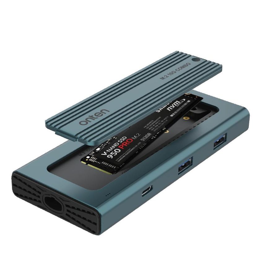 ONTEN OTN-M232 4-in-1 USB-C 10G HUBs with M.2 SSD Enclosure