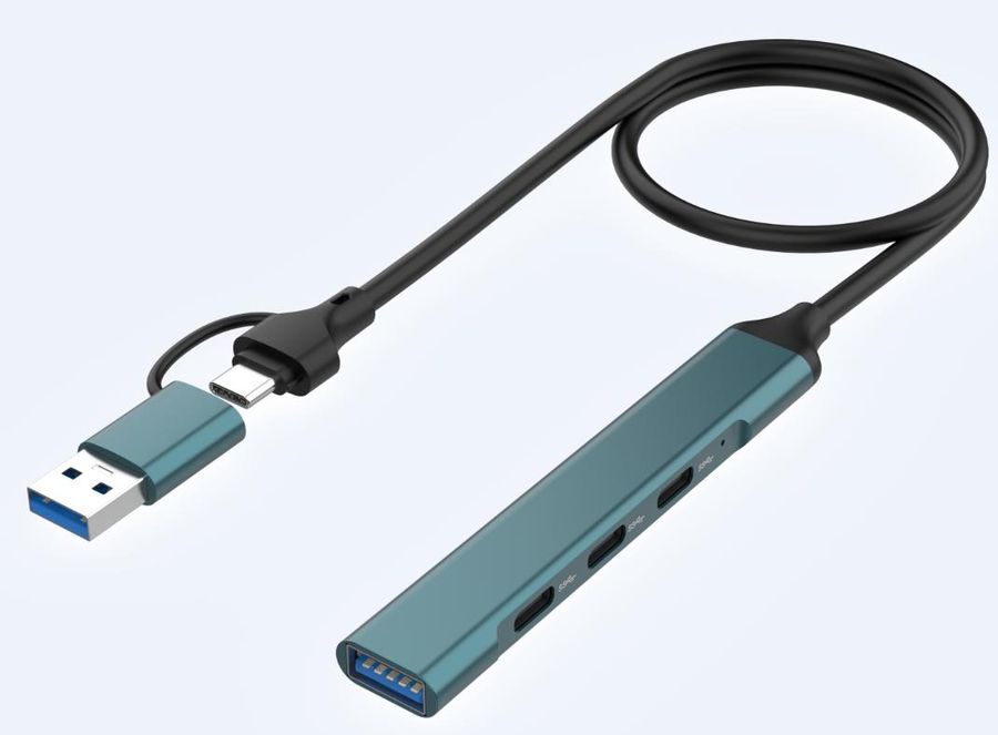 ONTEN OTN-UCA9703S 4-in-2 USB-C/USB 3.0 4-Port HUB