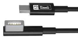 QianLi Adaptive fast charging laptop power cord 18.5V/4.6A Maximum 85W USB Type-C covert to L-shape connector
