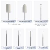 QianLi 7 pcs Kit（ Wool -Wheel / Wool -Cone /A 2.5mm / A 0.6mm / K 1.0mm / K 4.0mm / A 0.6mm ） *Same as the set in polishing pen)