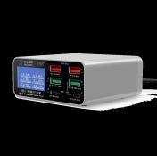MEGA-IDEA PQ687 Digits Display Desktop Power Supply 87W, 6 ports（4 USB+ 2Type-C), fast charging