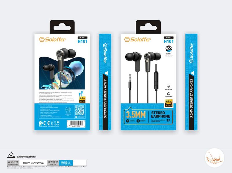 SOLOFFER H101 3.5MM Wired earphones
