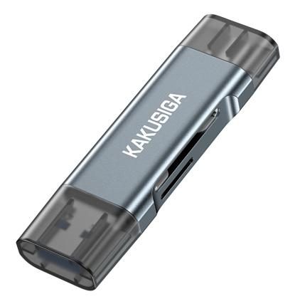 KAKUSIGA KSC-1431 2-in-1 USB/Type-C 3.0 card reader