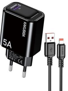 KAKUSIGA KSC-1664 Single-Port Private Model Charger Set (EU) Lightning
