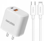 KAKUSIGA KSC-769 PD20W+QC3.0 fast charger (US) (Type-C to Lightning)