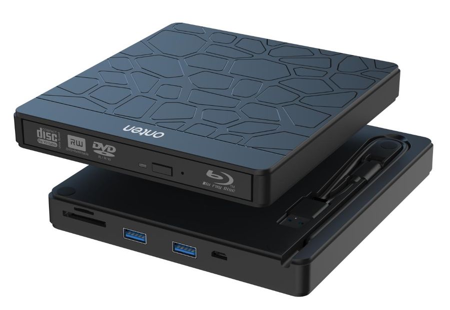 ONTEN OTN-UCD23 USB- A*2(480M)+SD/TF Multi-Purpose External CD/DVD Drive